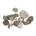 Quantity of silver hammered coins including cuts.