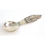 Geysir design 830 grade Scandinavian silver caddy spoon .