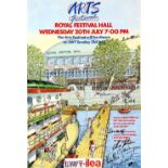 Exhibition poster, Arts festival Royal Festival Hall Wednesday 20h July signed by Peter Blake (1932)