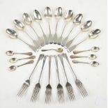 Silver forks and teaspoonsSold on behalf of Oxfam.