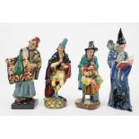 Collection of Doulton Figurines to include, The Mask Seller HN 2103, The Pied Piper HN 2102,
