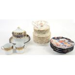 Selection of china including an early 19th century blue and gilt part tea service, Royal Doulton