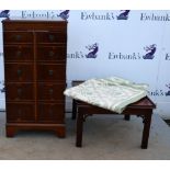 Modern yew hifi cabinet , coffee table and cream rug .