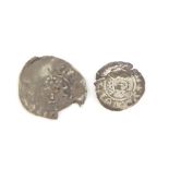 Henry short cross penny hammered coin and an Edward IV silver half penny.