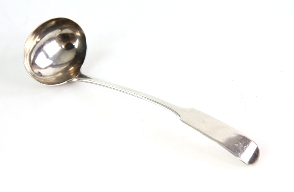 Victorian Scottish silver toddy ladle by William Crouch, Edinburgh 1855 .