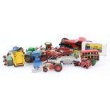 Collection of die-cast agricultural and other vehicles, mainly Matchbox.