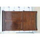 19th century mahogany linen press,. 205 x 122 cm