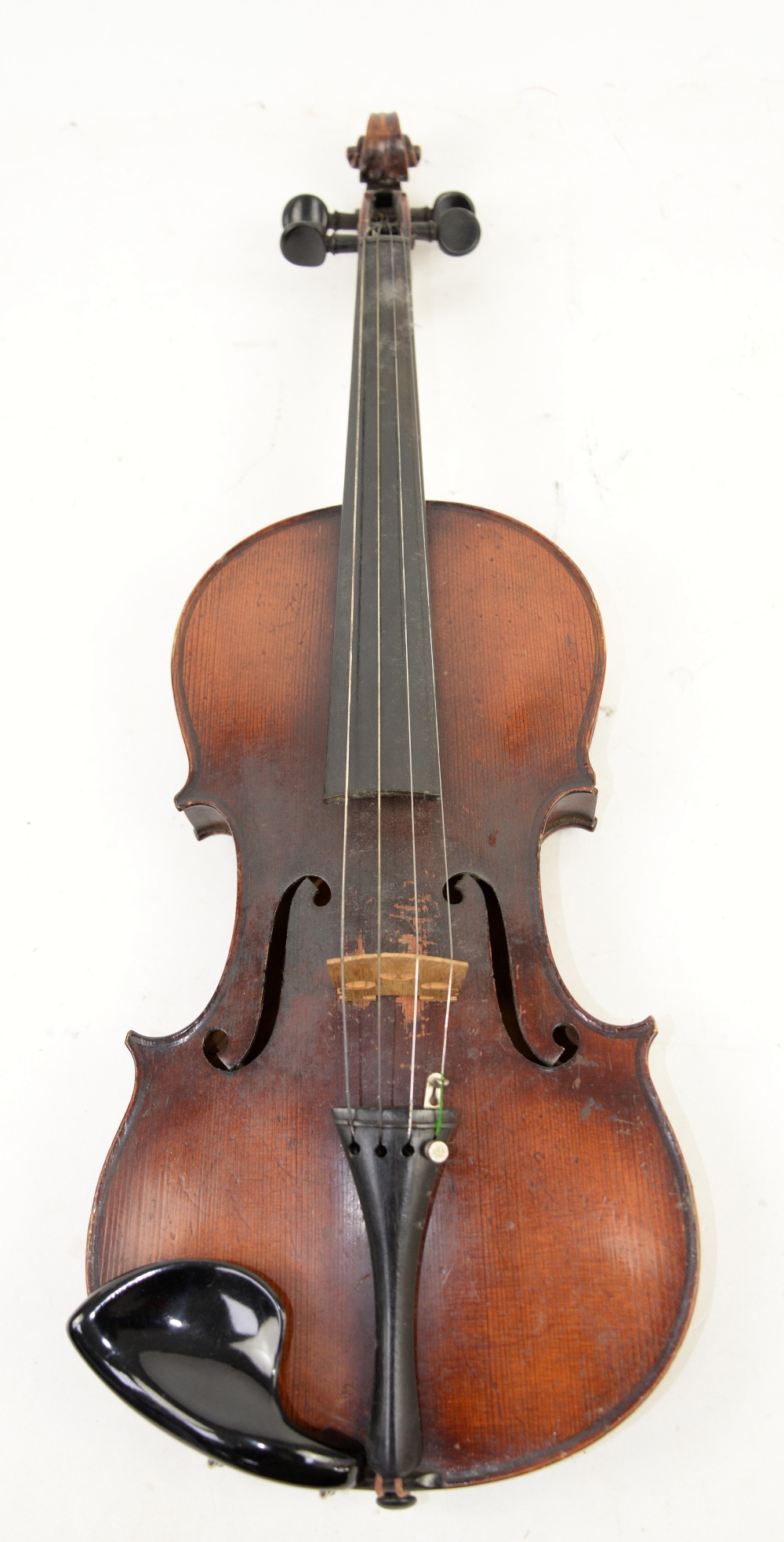 Violin in case, with three bows, the violin with copy of Antonius Stradavarius label within. - Image 2 of 3