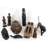Collection of African carving .