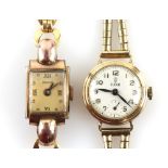 AMENDED ESTIMATE -Late 1950's gold Tudor Rolex wristwatch, signed Dial with Arabic numerals,