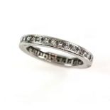 Diamond full eternity ring, set with princess cut diamonds, estimated total diamond weight 1.55