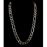 A heavy Figaro necklace in 9ct gold, length 57cm. CONDITIONGross weight 67.4 grams
