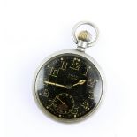 Rolex a reference A18906 Military GS MK II Pocket Watch. the black dial signed Rolex with Arabic