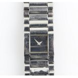 Baume Mercier gentleman's stainless steel wrist watch,the signed silvered dial with steel hands,