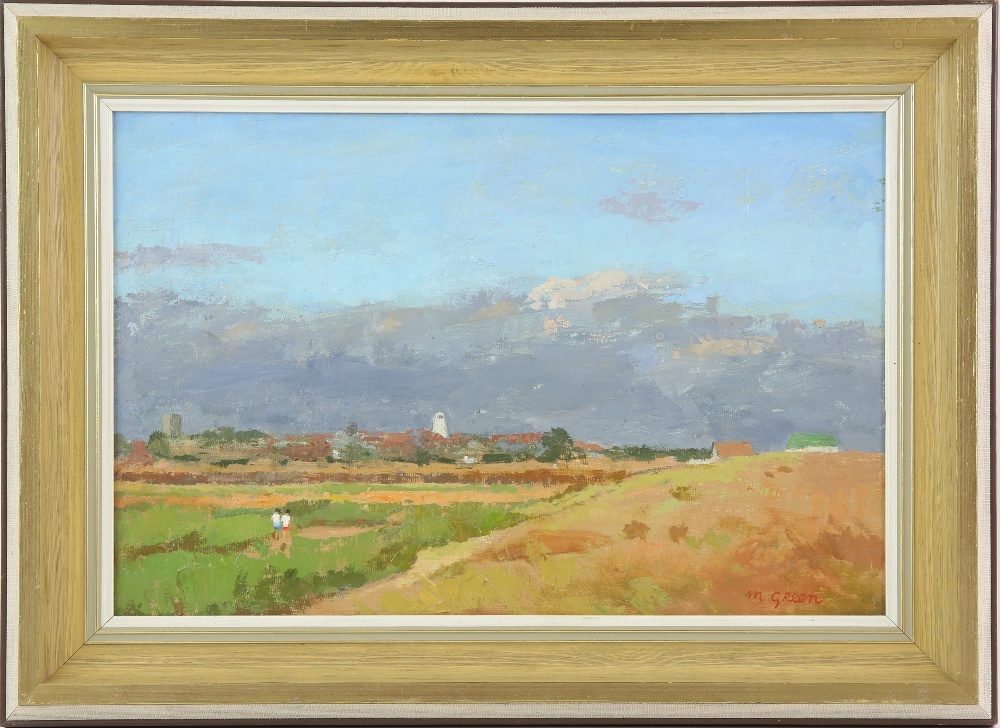 Margaret Green (British, 1925-2003). 'Storm Approaching Southwold', oil on board, signed, 30cm x - Image 2 of 4