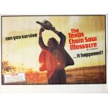 The Texas Chainsaw Massacre (1976) British Quad film poster, 'London' version starring