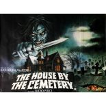 The House by the Cemetery (1981) British Quad film poster from Italian director Lucio Fulci, rolled,