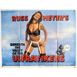 Beneath The Valley of the Ultravixens (1979) British Quad film poster, Russ Meyer movie, Gibshell,