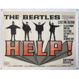 Help! (1965) British Quad film poster, starring The Beatles, linen backed, 30 x 40 inches.