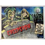 Creepshow (1982) British Quad film poster, horror directed by George A. Romero, Alpha, folded, 30