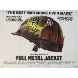 Full Metal Jacket (1987) British Quad film poster, directed by Stanley Kubrick, Warner Bros, folded,