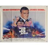 James Bond Never Say Never Again (1983) British Quad film poster, starring Sean Connery, artwork