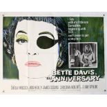 The Anniversary (1967) British Quad film poster, Hammer thriller starring Bette Davis, artwork by