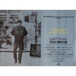 Taxi Driver (1976) British Quad film poster, starring Robert De Niro, Columbia, folded, 30 x 40