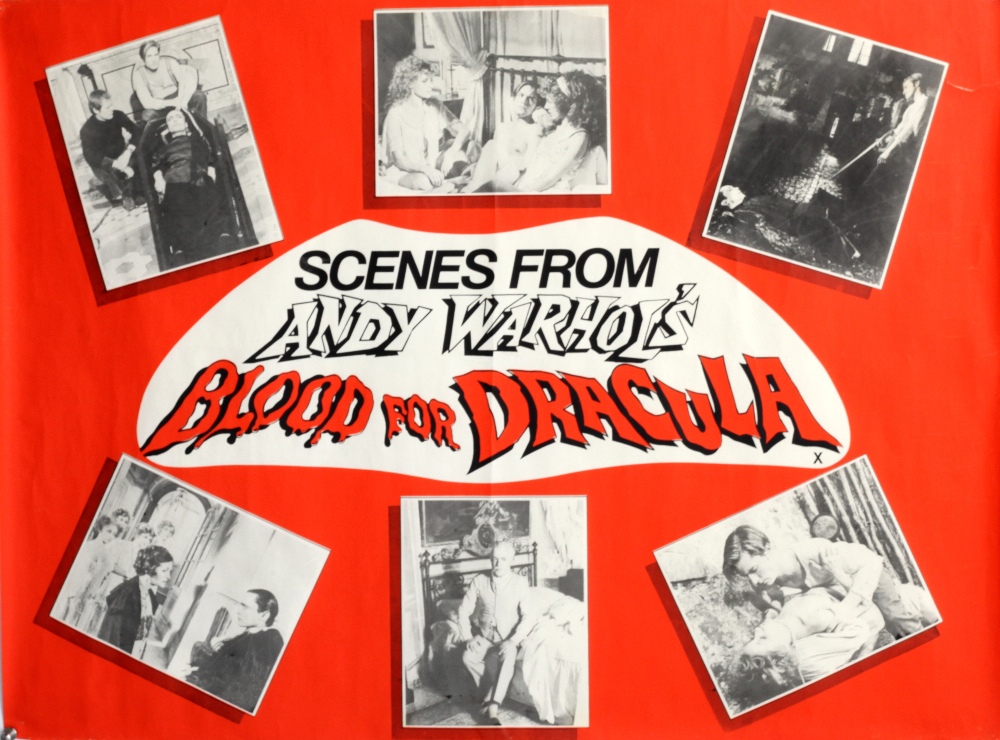 Andy Warhol's Blood For Dracula (1974) British Quad film poster, Marler Haley style, rolled, 30 x 40