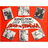 Andy Warhol's Blood For Dracula (1974) British Quad film poster, Marler Haley style, rolled, 30 x 40