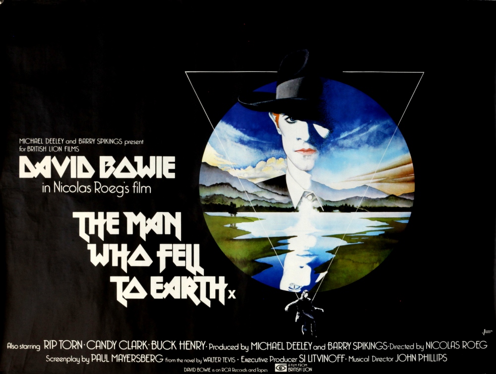 The Man Who Fell To Earth (1976) British Quad film poster, artwork by Vic Fair, starring David