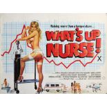 What's Up Nurse! (1978) British Quad film poster, artwork by Tom Chantrell, starring Nicholas