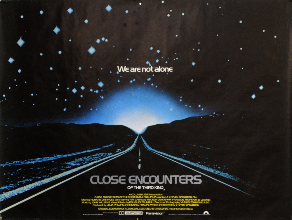 Close Encounters of the Third Kind (1977) British Quad film poster, written & directed by Steven