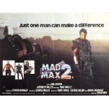 Two British Quad film posters - Mad Max / Mad Max 2 & Mad Max 2, folded, 30 x 40 inches (2).