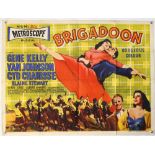 Brigadoon (1954) British Quad film poster, starring Gene Kelly & Cyd Charisse, MGM, folded, 30 x