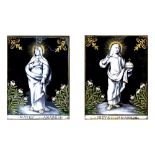 Jacques Laudin ll (French, c1665-1729). Pair of Enamel plaques. ‘Jesus Amabilis’ and ‘Mater