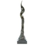 Jennine Parker (born 1971); a limited edition bronze sculpture of a stylized female figure on