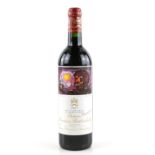 One bottle of Chateau Mouton Rothschild, Premier Cru, Pauillac, 1998 vintage red wine. .