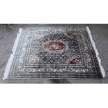 Punjab grey ground carpet, 215cm x 250cn . .