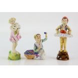 Three Royal Worcester figures, England, Italy and Greece, from the Children of the World series,