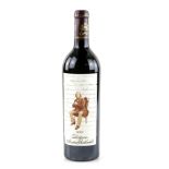 One bottle of Chateau Mouton Rothschild, Premier Cru, Pauillac, 2003 vintage red wine. .