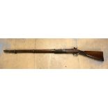 19th century percussion rifle marked 1862 LA&Co 142cm . .