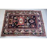 Kazak Caucasian blue ground rug, 194cm x 135cm . .