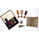 Set of six World War II medals to W Mundy, comprising Africa Star, Italy Star, 1939-1945 Star,