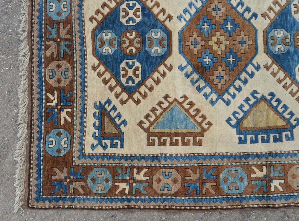 Kazak cream ground rug 175cm x 129cm . . - Image 3 of 4