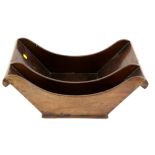 George III mahogany cheese coaster with two sections, 41cm. .