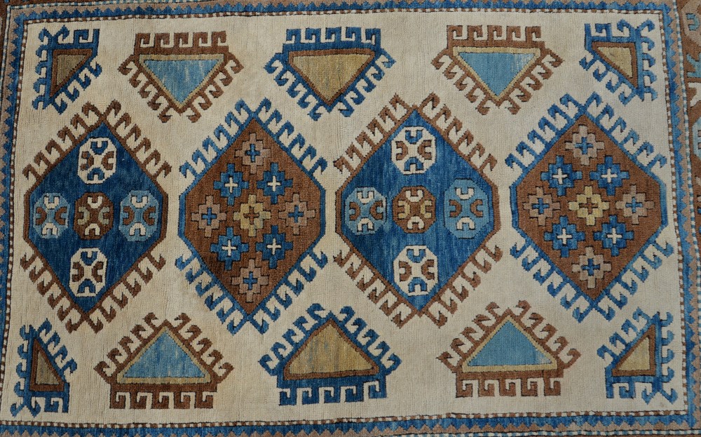 Kazak cream ground rug 175cm x 129cm . . - Image 2 of 4