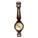19th century Irish mahogany banjo-form barometer, by J&G Lynch Dublin, 106 cm . .