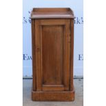 19th century mahogany pot cupboard on plinth base - 84 x 37 cm . .