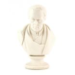 Copeland bust of 'The Duke of Wellington', raised on a socle and inscribed to rear 'Jos Pitts SC